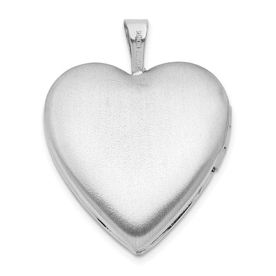 Sterling Silver Rhod-pltd FOREVER IN MY HEART Heart Locket