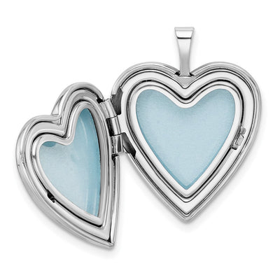 Sterling Silver Rhod-pltd FOREVER IN MY HEART Heart Locket