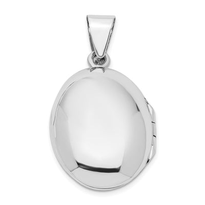 Sterling Silver Polished Filigree Oval Locket