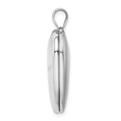 Sterling Silver Rhodium-plated Plain Ash Holder Heart Locket