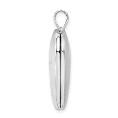 Sterling Silver Rhodium-plated Scrolled Ash Holder Heart Locket