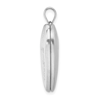 Sterling Silver Rhodium-plated In Memory Ash Holder Heart Locket