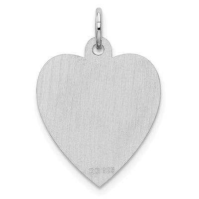 Sterling Silver Rhodium-plated Engraveable Boy Disc Charm, 24 x 17mm