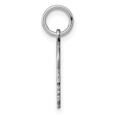 Sterling Silver Facing Right Engravable Boy Head Charm, Satin Back, 0.69mm Thick, 14 x 10mm