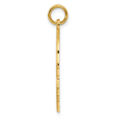 Gold Plated Sterling Silver Facing Left Engravable Boy Head Charm, Satin Back, 0.89mm Thick, 32 x 21mm