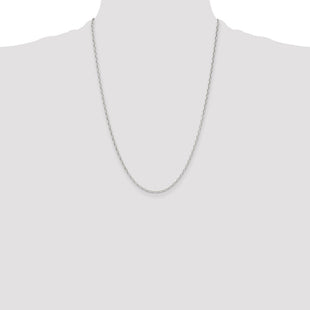 Sterling Silver Polished and D/C Mariner Link Chain