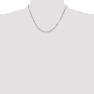 Sterling Silver Polished and D/C Mariner Link Chain (Style QMA080-18)