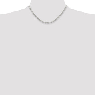Sterling Silver Polished and D/C Mariner Link Chain (Style QMA100-16)