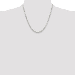 Sterling Silver Polished and D/C Mariner Link Chain