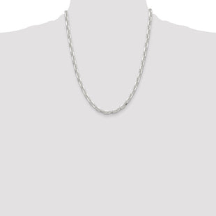 Sterling Silver Polished and D/C Mariner Link Chain