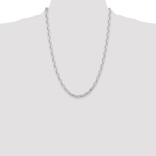 Sterling Silver Polished and D/C Mariner Link Chain