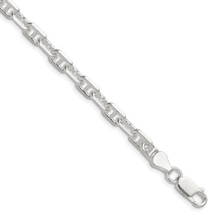 Sterling Silver Polished and D/C Mariner Link Chain (Style QMA150-8)