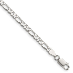 Sterling Silver Lightweight Flat Figaro Chain (Style QMB100-8)