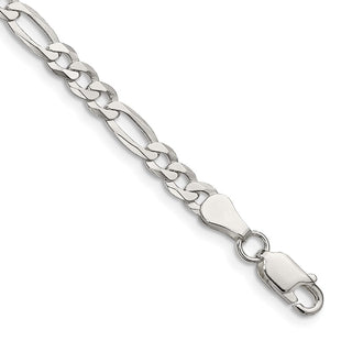 Sterling Silver Lightweight Flat Figaro Chain (Style QMB120-8)