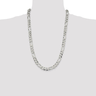 Sterling Silver Lightweight Flat Figaro Chain (Style QMB250-26)