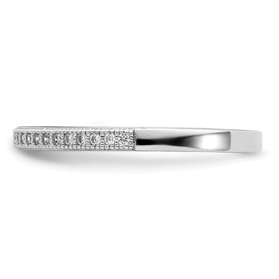 Brilliant Embers Sterling Silver Rhodium-plated 25 Stone Micro Pavé CZ Polished Ring
