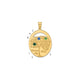 Sterling Silver/Gold-plated 3 Birthstone with SS Bezel Family Pendant