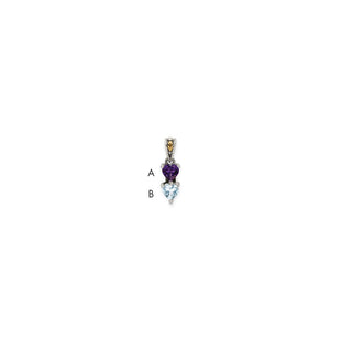 14k/Silver Two-Tone Pendants Style QMPD16 - Classique Jewelry Inc.