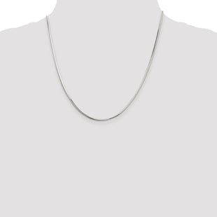 Sterling Silver Octagonal Snake Chain (Style QOS050-20)