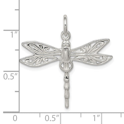 Sterling Silver Dragonfly Charm, 23 x 30mm