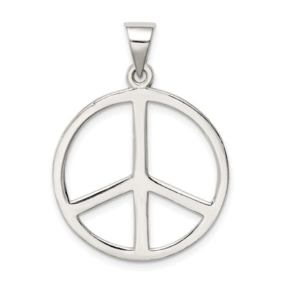 Sterling Silver Peace Symbol Pendant