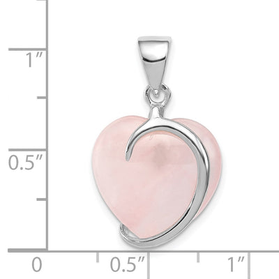 Sterling Silver Rose Quartz Pendant