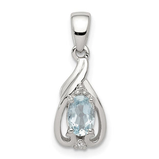 Sterling Silver Pendants Style QP2982AQ - Classique Jewelry Inc.