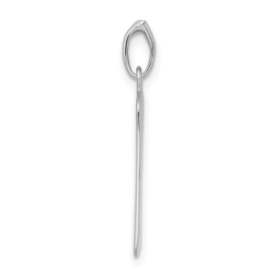 Sterling Silver Rhodium-plated Polished Tree Cut-out Charm