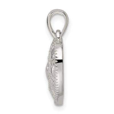 Sterling Silver Polished Heart Pendant, 21.18 x 15.48mm