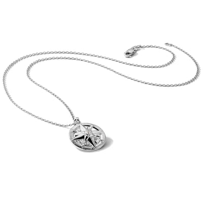 Sterling Silver Rhodium-plated Polished Rainbow Multi-Gemstone Starfish Pendant