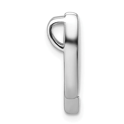 Sterling Silver Rhodium-plated CZ Chain Slide Pendant, 18.15 x 7.3mm