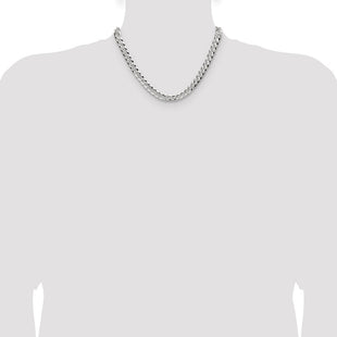 Sterling Silver Flat D/C Pave Curb Chain (Style QPCB200-18)