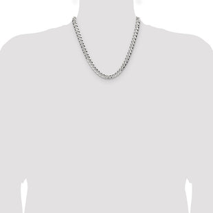 Sterling Silver Flat D/C Pave Curb Chain (Style QPCB200-20)