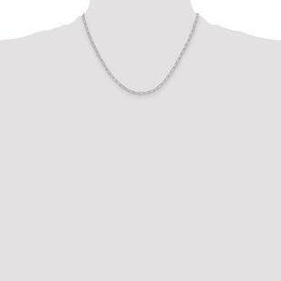Sterling Silver Polished Paperclip Chain (Style QPCL060-18)