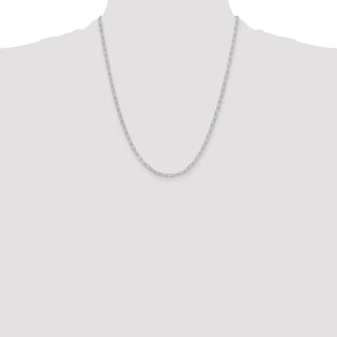 Sterling Silver Polished Paperclip Chain (Style QPCL060-22)