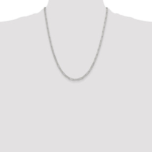 Sterling Silver Polished Paperclip Chain (Style QPCL100-22)