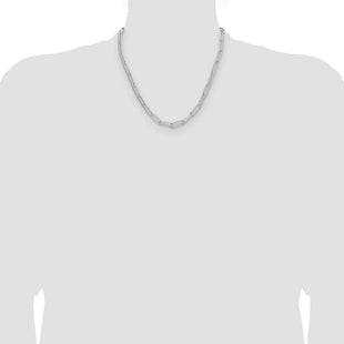 Sterling Silver Polished Paperclip Chain (Style QPCL150-20)