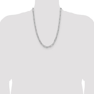 Sterling Silver Polished Paperclip Chain