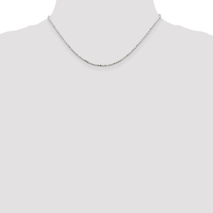 Sterling Silver Fancy Beaded Chain (Style QPE12-16)