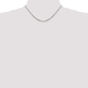 Sterling Silver Diamond-cut Forzantine Cable Chain (Style QPE15-16)