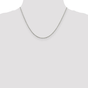 Sterling Silver Fancy Navette Link Chain (Style QPE16-18)