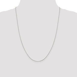 Sterling Silver . 8 Sided Diamond-cut Mirror Box Chain (Style QPE35-24)