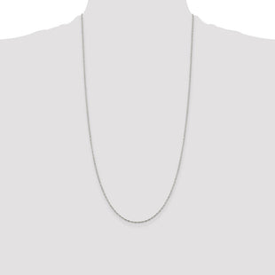 Sterling Silver Flat Oval Cable Chain (Style QPE44-28)