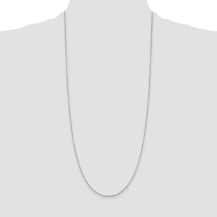 Sterling Silver Flat Oval Cable Chain (Style QPE44-30)