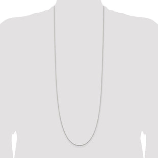 Sterling Silver Flat Oval Cable Chain (Style QPE44-36)