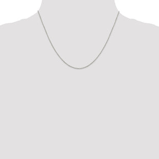 Sterling Silver Diamond-cut Forzantine Cable Chain (Style QPE47-18)