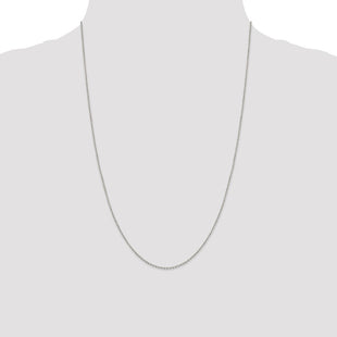 Sterling Silver Diamond-cut Forzantine Cable Chain (Style QPE47-24)