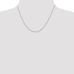Sterling Silver Elongated Box Chain (Style QPE48-18)