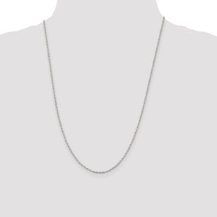Sterling Silver Elongated Box Chain (Style QPE48-24)