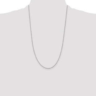 Sterling Silver Elongated Box Chain (Style QPE48-26)